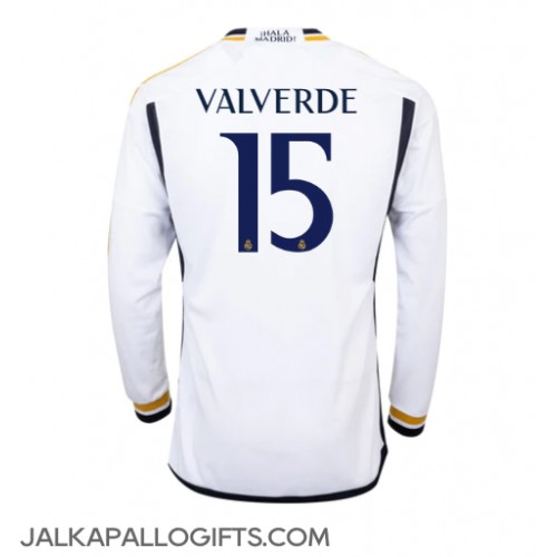 Real Madrid Federico Valverde #15 Kotipaita 2023-24 Pitkähihainen